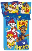 Синьо памучно детско спално бельо 100x135 cm Paw Patrol "Pawsome days ahead" – Jerry Fabrics