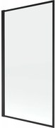 Mexen Alex параван за вана с едно крило 70 x 140 см, черна рамка, фиксиран - 893-070-000-70-70