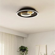 Eglo 901244 - LED таванно осветително тяло TIRIOLO LED/14W/230V+LED/8,5W черно/златно