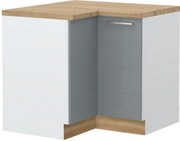 Подов ъглов шкаф Hudson R-UG-2K-White - Gray