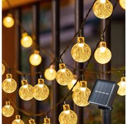 Brilagi- LED соларна декоративна гирлянда BUBBLE 200xLED/8 функции 20m IP65 топло бяло