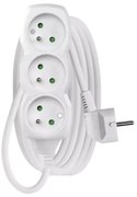 Удължител 3-извода 3м бял
