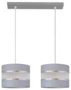 Висящ полилей HELEN 2xE27/15W/230V сив/сребрист