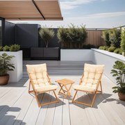 Градински комплект маса и столове (3 части) My005, цвят Кафяв Кремав