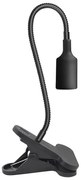 Гъвкава настолна лампа с клипс PLANTY 1xE27/30W/230V черна