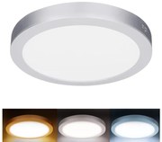 Solight WD244-S - LED панел 2 в 1 24W/230V 3000/4000/6000K Ø 30 cm IP54 сребрист