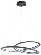 LED Пендел TANGO LED/44W/230V 4000K Ø 60 см черен