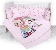 LORELLI Classic Сет Лили от 5 части за легло 60/120 см. РАНФОРС ПЪТУВАНЕ РОЗОВО