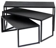 К-кт стойки за блок маса правоъгълни 3бр. Черен Мат - SG-79955(S3)