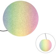 Интелигентна лампа за външно осветление сива 45 см IP65 с LED - Nura