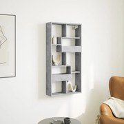 854556 vidaXL Стенен шкаф, бетонно сив, 50x15x100 см, инженерно дърво