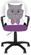 Детски стол Fly Black Purple Cat