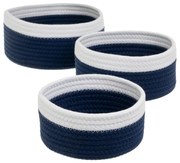 Текстилни кошници в комплект от 3 бр. ø 26x11 cm – Casa Selección