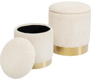 Арт.86512 Табуретка Cherry Storage Cord Creme (2/Set)