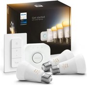Стартов комплект Philips Hue WA 3xE27/11W 2200-6500K + Hue Bridge и димерен превключвател
