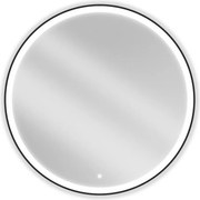 Mexen Esso огледало за баня с подсветка, кръгло 100 см, LED 6000K, анти-пара, черна рамка - 9825-100-100-611-70
