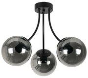 Плафон РИО, черен/сив, 3xE27