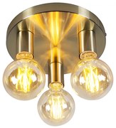 Таванна лампа Art Deco златиста кръгла - Facil 3