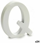 Писмо Q Дървен Бял (2 x 16 x 14,5 cm) (24 броя)