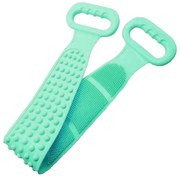 Ексфолираща силиконова гъба за баня за триене на гърба Rila Crafts, 60х8.5 см, Зелен
