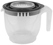 Horecano - Пластмасова купа миксер с капак 22x16,8xh16см 2,2л антрацит/прозрачна HOME-(10200)