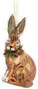 Стъклена ръчно изработена коледна украса 12,5 cm Festive Hare – Sass & Belle
