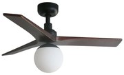 FARO 34278WT-11L - Вентилатор за таван KLIM S 1xE27/15W/230V дърво/черен Ø 92,5 см WT + д.у.