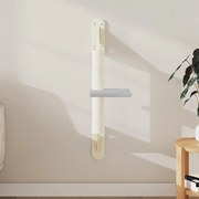 Котешко дърво за стенен монтаж с драскалка, светлосиво, 85,5 см