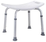 Столче 51x39 см, сребристо/бяло