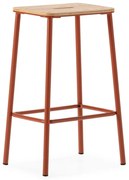 Бар столове в комплект 2 бр. в тухлен цвят (височина на седалката 65 cm) Abba – Marckeric