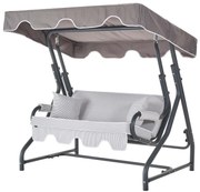 Градински двоен люлеещ се стол Morus 3, цвят Многоцветен