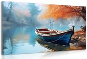 Картина на платно – Лодка на изоставено езеро