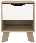 Нощно шкафче в бял и естествен цвят Ikast – Tvilum