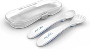 Nuvita - Комплект вилица и лъжица в кутия - розова