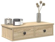 859943 vidaXL Стенен рафт с чекмеджета дъб сонома 60x28x15 см инженерно дърво
