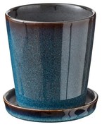 Глинено покритие за кашпа ø 10 cm Gastro Dark Blue/Black – Bitz