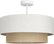 Плътно монтиран полилей NATIA 1xE27/60W/230V, диаметър 45 см, бял/кафяв