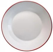 Емайлирана чиния ф24см крем/червено RETRO-(99J/24 105+105)