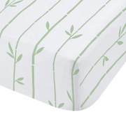 Бял еластичен двоен детски чаршаф 135x190 cm Panda Paws – Catherine Lansfield