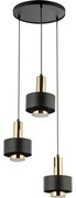 Пендел RIF LUX 3xGX53/12W/230V Ø 38 см черен/златист