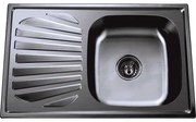 Кухненска мивка ICK 8022B L, неръждаема стомана, дясна, със сифон, 82x52см