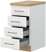 Подов шкаф Modena R40-4M BOX-White - White glossy