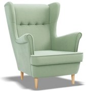 Модерен удобен фотьойл в светлозелено