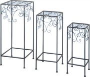 Комплект от 3 черни масички за цветя - Esschert Design