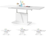 ГРАНД НОИР Бял мат - МОДЕРНА РАЗТЕГАТЕЛНА МАСА С ПОВДИГАЩ МЕХАНИЗЪМ