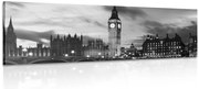 Картина на платно – Big Ben в Лондон в черно и бяло