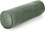 Декоративна кадифена възглавница във формата на руло Зелено