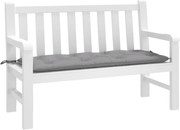 Възглавница за градинска пейка сива 120x50x7 см оксфорд плат