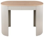 Бежова метална конзолна маса 40x100 cm Estriado – Leitmotiv