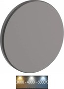 LED Екстериорен аплик PIATTA LED/18W/230V 3000/4000/6000K IP44 сив
